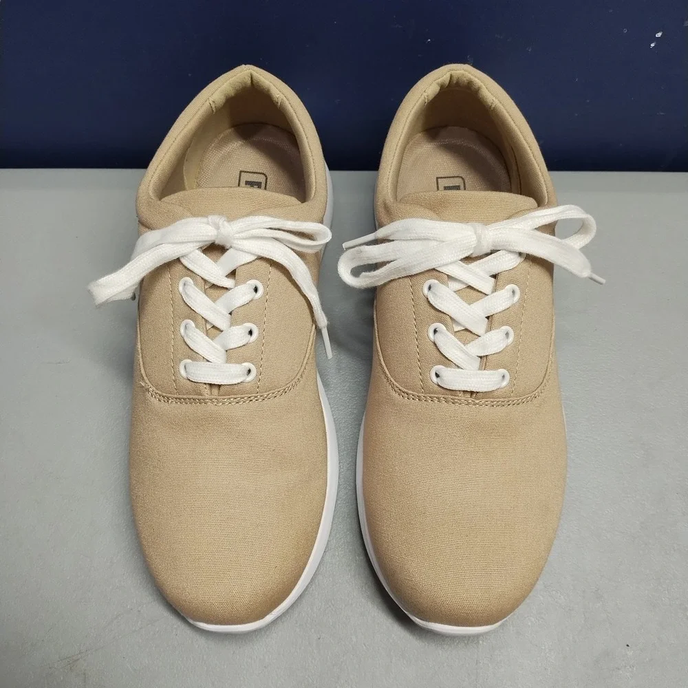 Propet Flicker Sneakers Womens US 10 Brown White Upper Canvas Lace‎ Up WAA192C